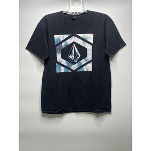 Vintage y2k Volcom Stone Black Shirt Graphic Art Tee Skater Streetwear Men's L